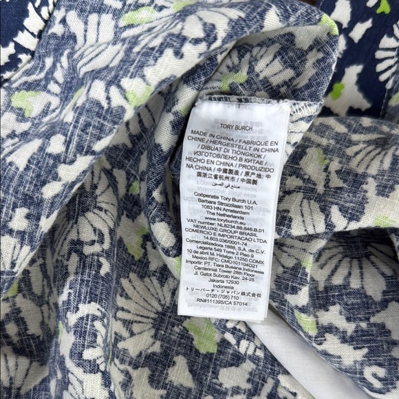 Tory Burch Navy Floral Dress - Picture 2 of 2